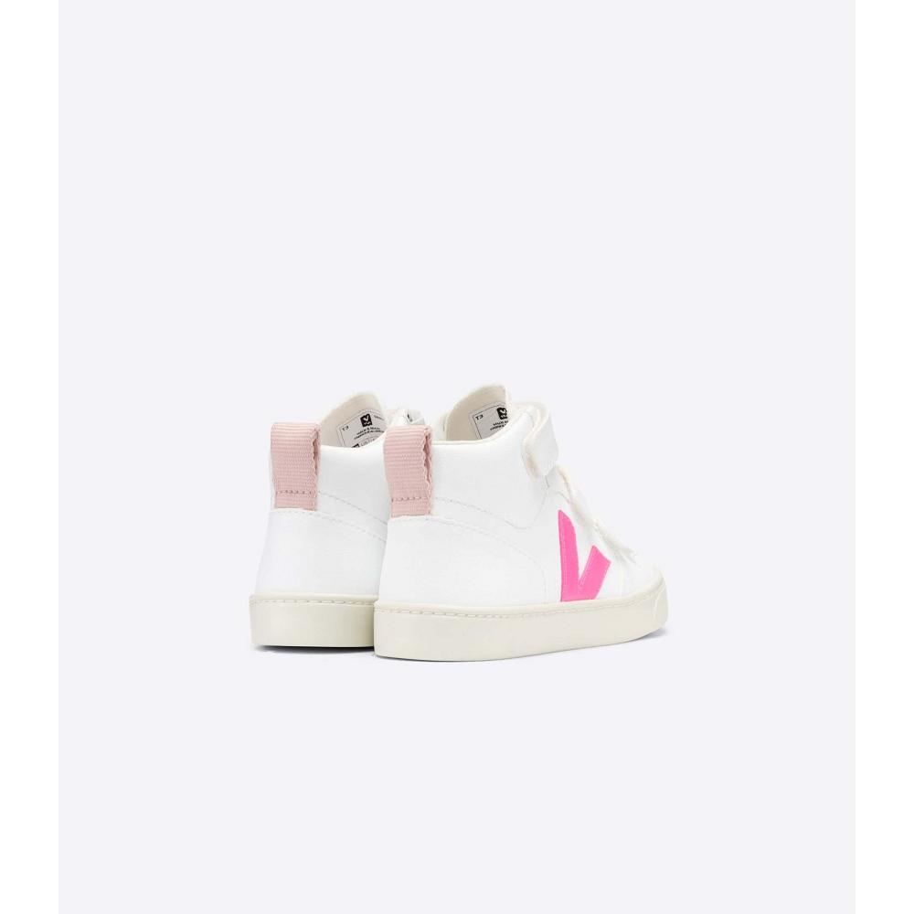 Veja V-10 MID CWL Schoenen Kinderen White/Pink | BE 798XYU